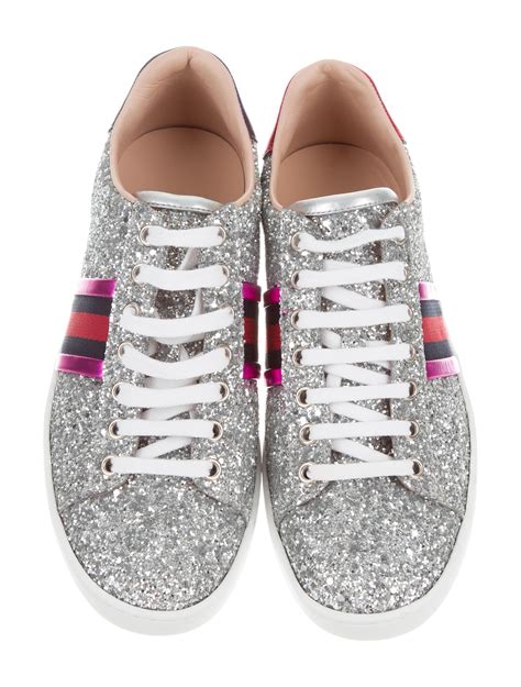 gucci shoes sneakers glitter|gucci glitter web sneakers.